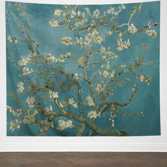 Almond Blossoms Tree Branches Vincent Van Gogh Big Floral Wall Art Tapestry New - Picture 1 of 8